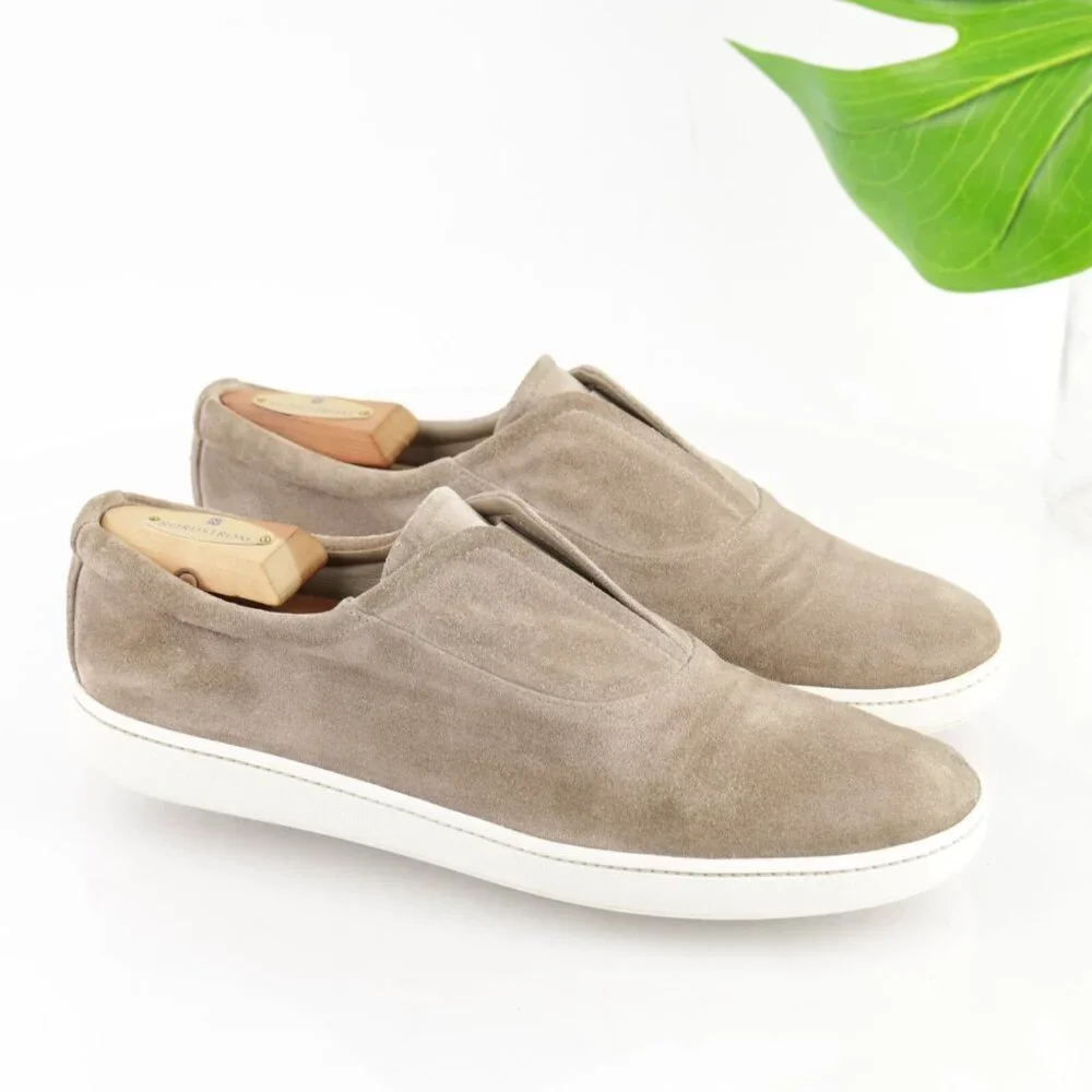 Vince Womens Viktor Slip On Shoes Size 9.5 Tan Beige Suede‎ Casual Loafers Comfy